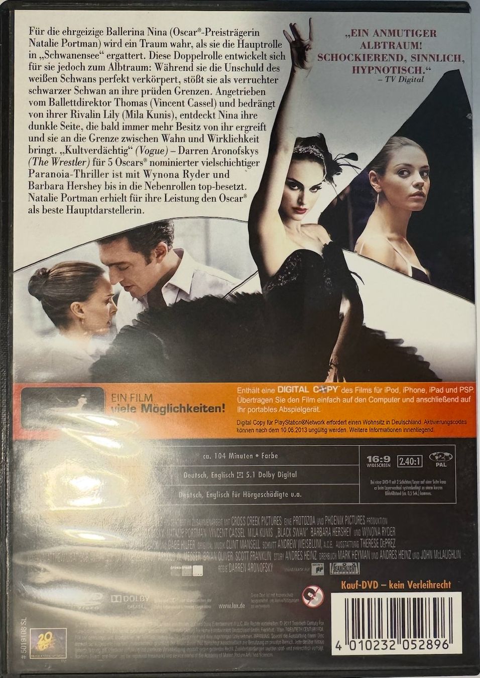 Tutti i DVDs: DVD BLACK SWAN – Usato da Wisen venduto da gigisna 2