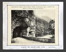 Carte de sociétaire 1924 société des sentiers des gorges