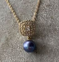 Elegante Silber Kette mit Süsswasserperle ✨💙✨