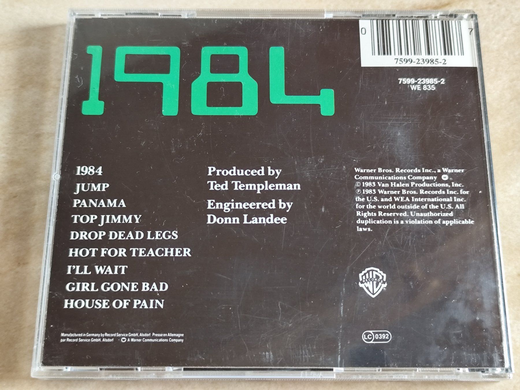 CDs: VAN HALEN - 1984 - Warner Bros. Records Inc. 1983 TOP – Gebraucht aus Ermenswil von easyric 3