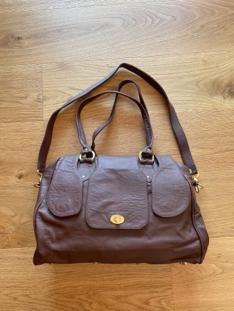 grosse Handtasche Echtleder braun