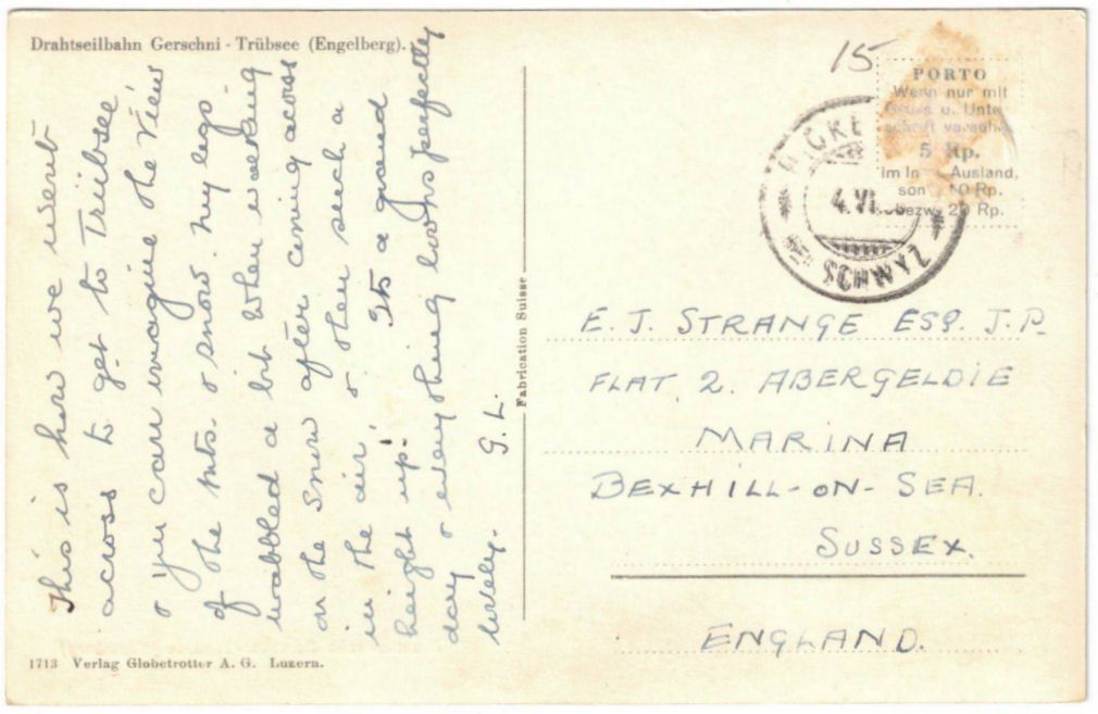 Cartoline postali: Engelberg - Luftseilbahn Gerschnialp--Trübsee – Usato da Binningen venduto da Mountainrider 1