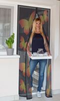 Moskitonetz Vorhang für Türen 210x100cm noir Schmetterlinge
