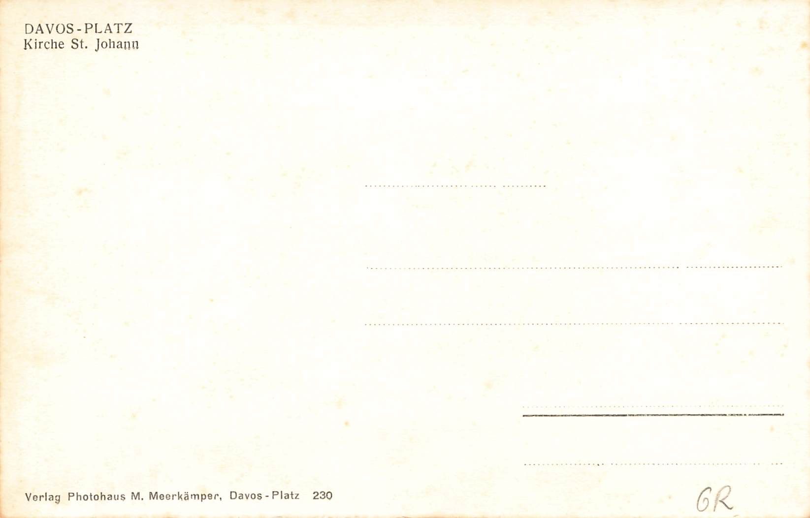 Cartoline postali: Davos GR Kirche St Johann Davos Platz – Usato da Biasca venduto da Blenio71 1