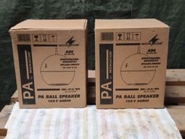 2 x Monacor PA Ball Lautsprecher EDL-312/WS