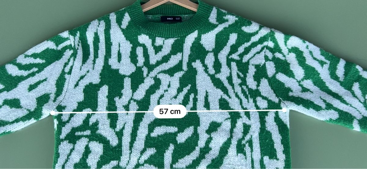 Mango Maglioni & Felpe: Pull Mango vert et blanc. – Nuovo (secondo la descrizione) da Morges venduto da Igp10 3
