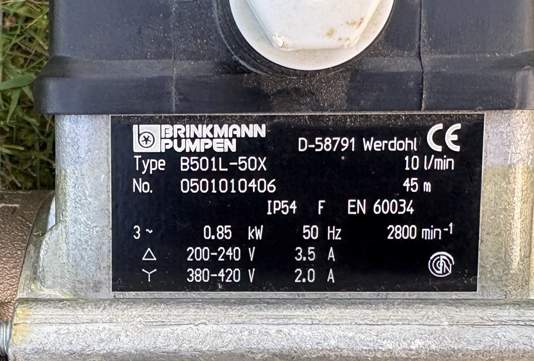 Pompe & Parti di ricambio: Pumpe Brinkmann B501L-50X 0.85 kW – Nuovo (secondo la descrizione) da Neukirch-Egnach venduto da Phion 1