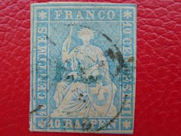 Strubel: 23Ca (milchblau), CELERINA STAB-STEMPEL, Kat: 300.-