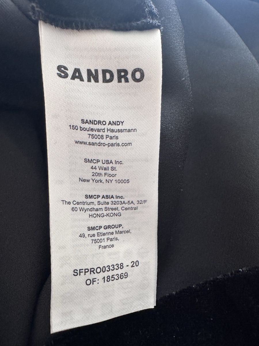 Sandro Vestiti: Sandro Paris Samtkleid schwarz weiss Gr. 36 – Usato da Winterthur venduto da Nadine81 3