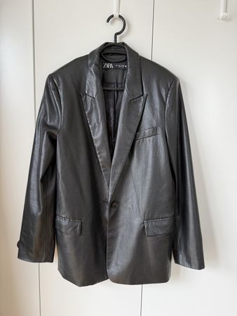Zara faux Leder Blazer S