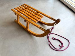 NA0095 Klassischer Davoser Schlitten Holzschlitten 73 cm