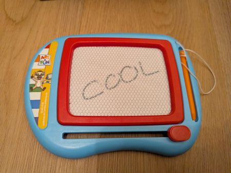 Zeichentafel blau/rot mit Stift