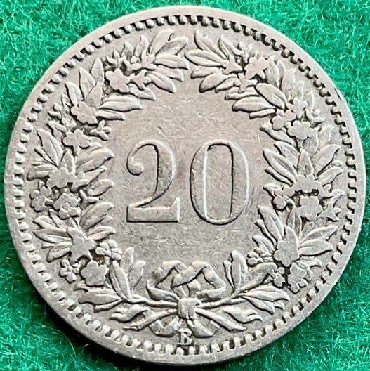 Tutti le monete: Pièce de 20 ct suisse 1891 – Usato da Plan-les-Ouates venduto da gab_cgf6 1