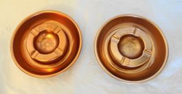 2er Set Vintage K+M Kupferlook Aschenbecher, SIGG Swiss