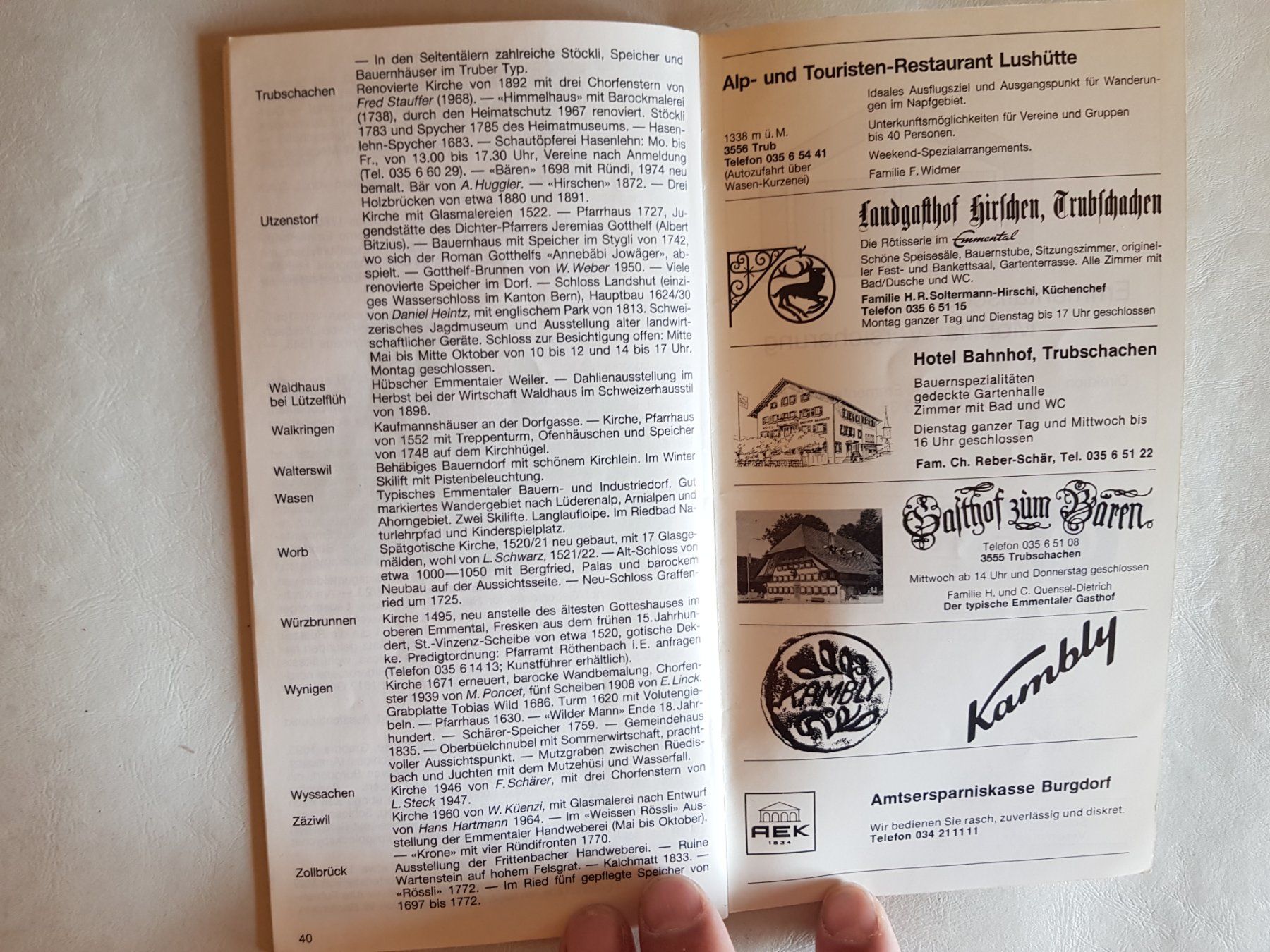 Dokumente: Vintage Flyer Prospekt Emmental Wanderland 1985 – Gebraucht aus Walterswil BE von Lonitti 2