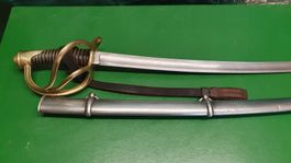 Zürcher Säbel Kavallerie Ord.1842 mit Pandurenspitze rar
