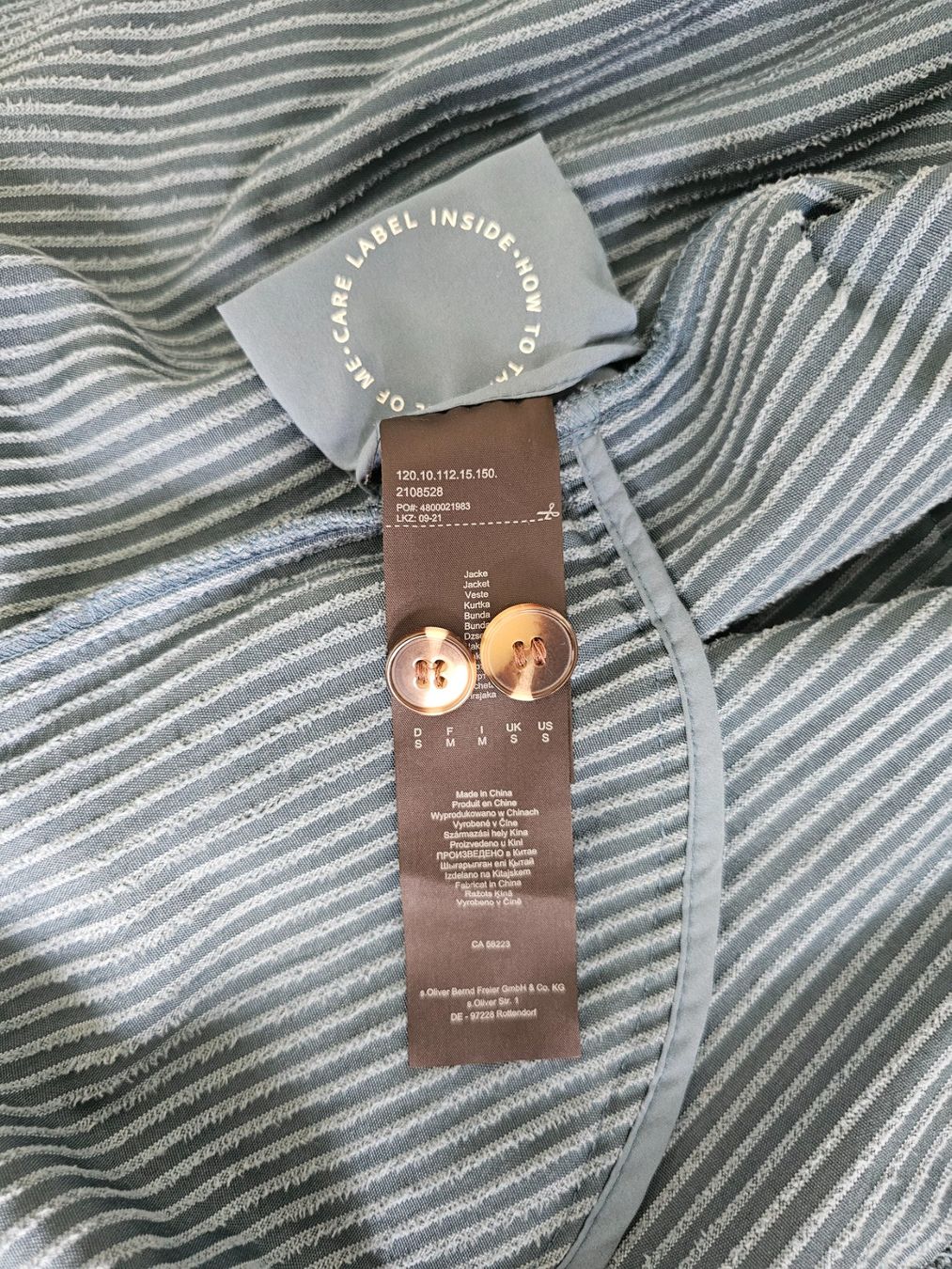 S.Oliver Jacken: s.Oliver Cordjacke Graublau Gr. S – Gebraucht aus Emmen von Tumanovr 8