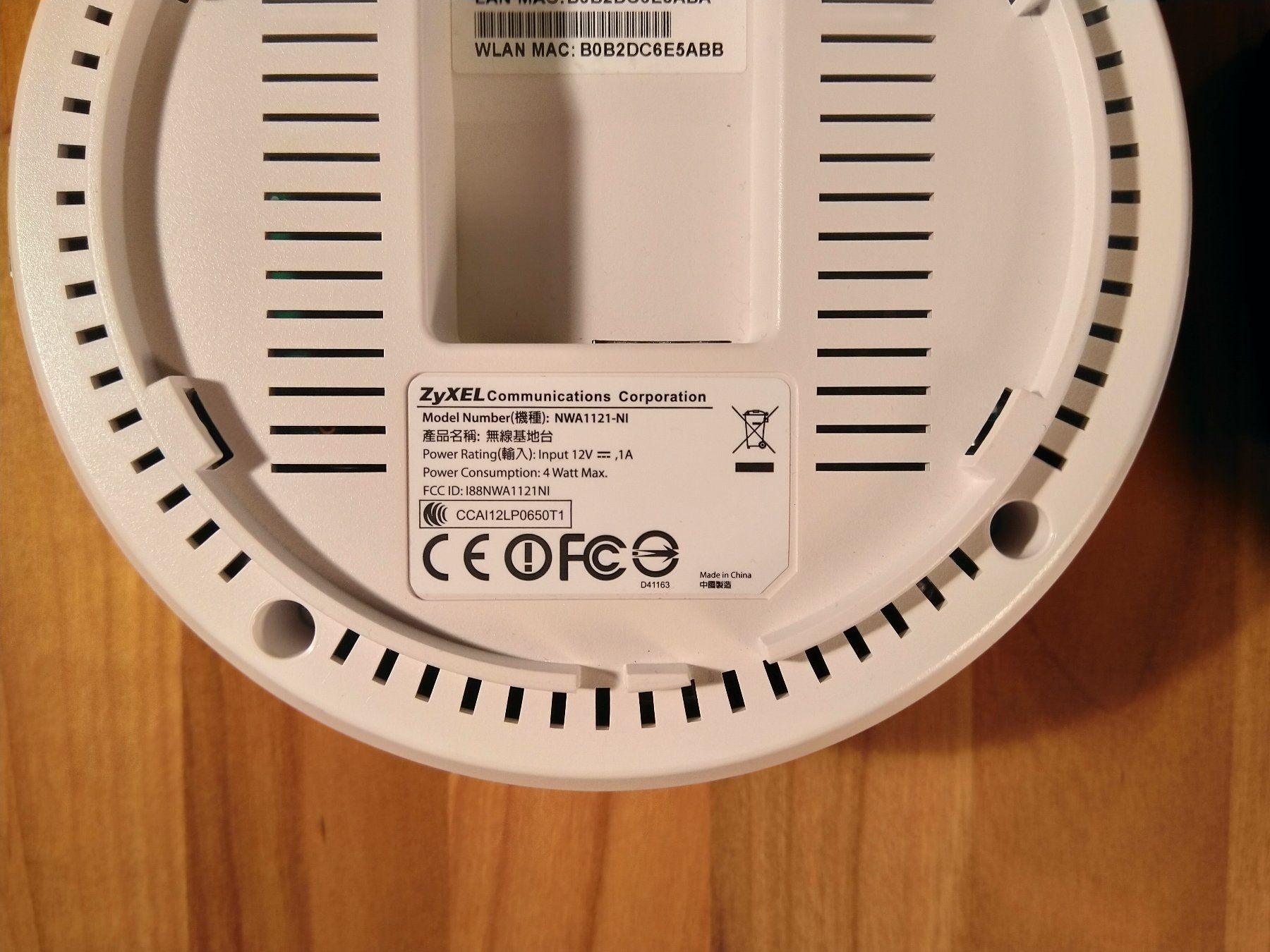 Zyxel Modems & Router: Zyxel NWA1121-NI Access-Point – Gebraucht aus Bern von Fischhaendler 2