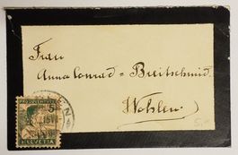 JB57) 1915 Pro Juventute J2, auf Trauerbrieflein
