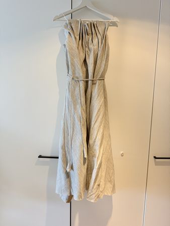 Zara Strapless Dress Beige Size M New