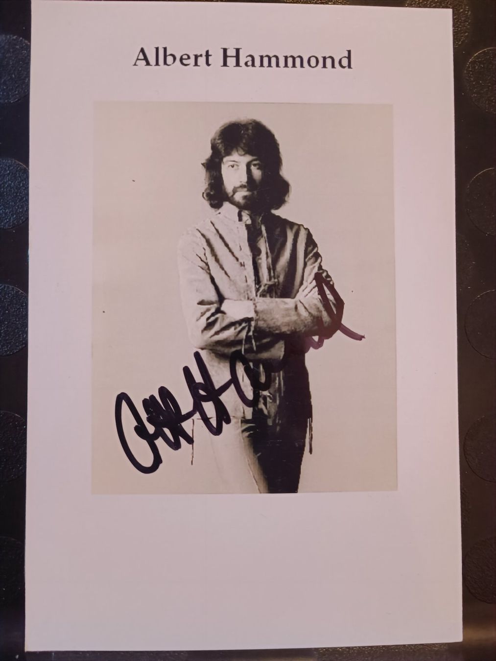 Autografi: Albert Hammond - handsigniert – Usato da Menziken venduto da Artographs