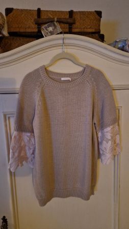 See by Chloé Baumwollpullover mit Spitze