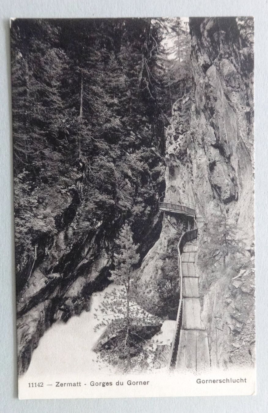 Ansichtskarten: Zermatt - Gornerschlucht – Gebraucht aus Fétigny von Billy2miny