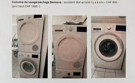 colonne de lavage/séchage Siemens 