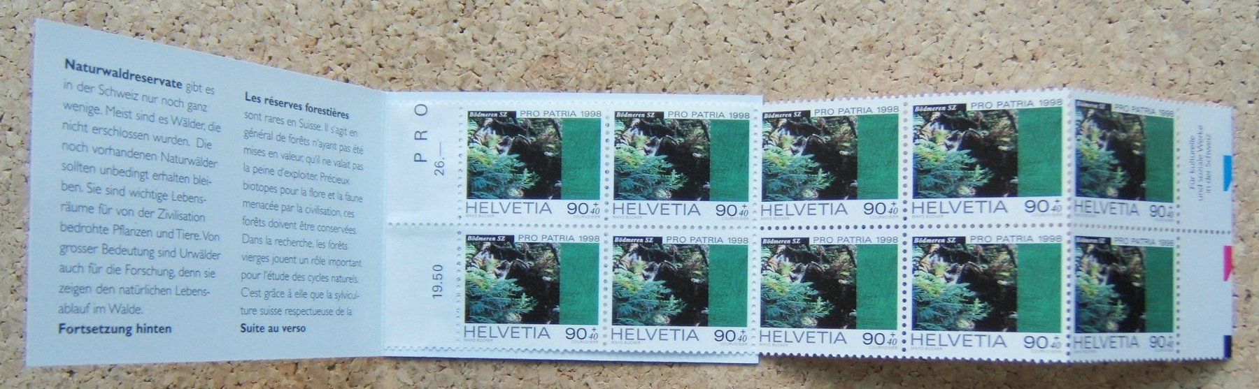 Alle Briefmarken: PRO PATRIA MARKENHEFT 1998 PF – Neu (gemäss Beschreibung) aus Brunnen von Nonne04 1