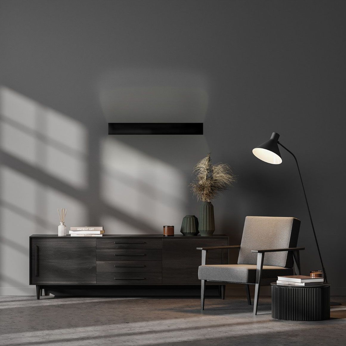 Lampen: LED Wandleuchte, Schwarz, 91 cm Länge – Neu (gemäss Beschreibung) aus Kreuzlingen von Smart-Light 1