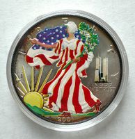 USA-1 Dollar-Silbermünze «World Trade Center» 2001 in Kapsel
