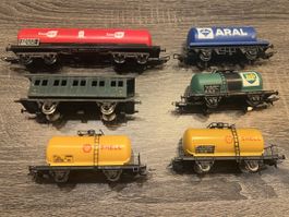 Modellbahn Wagen Set 6 Stück AB1.-