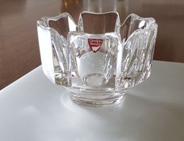 ORREFORS SWEDEN Kristall Teelicht Top Qualität, H 8,5 cm