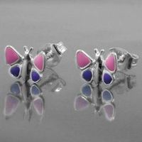 Schmetterling Kinderohrstecker 925Silber