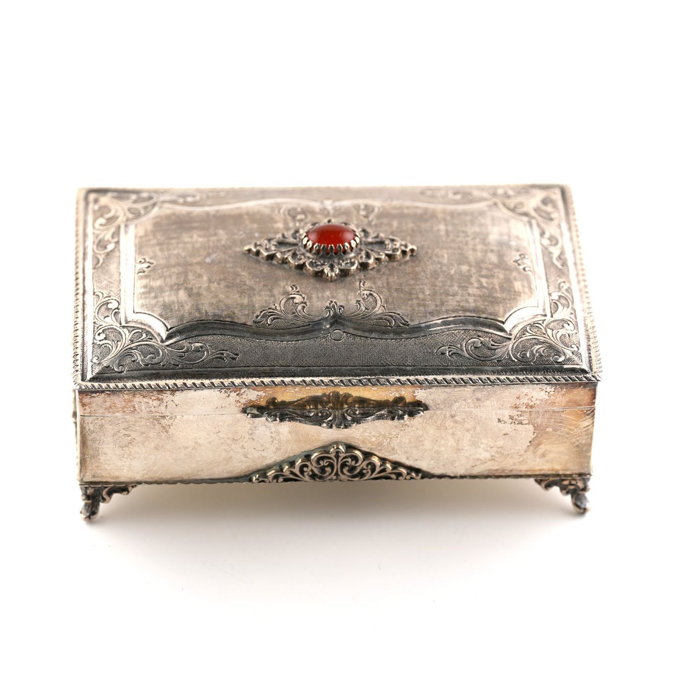 Dosen: Antike Schmuck Schatulle aus Silber – Gebraucht aus Basel von Vip24