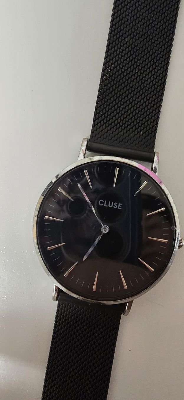 Cluse Orologi: Cluse Damenuhr Minuit Mesh Silver Black – Usato da Lommis venduto da FastFurious 3