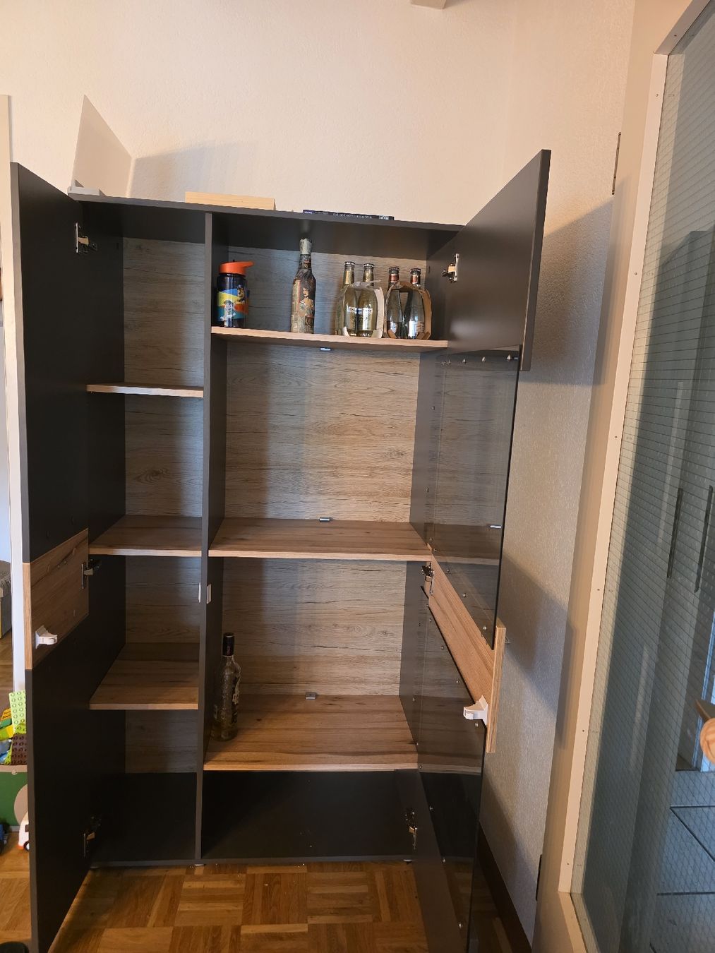 Armadi: Highboard Anthrazit/Eiche Nachbildung – Usato da Gelterkinden venduto da fa8685 1