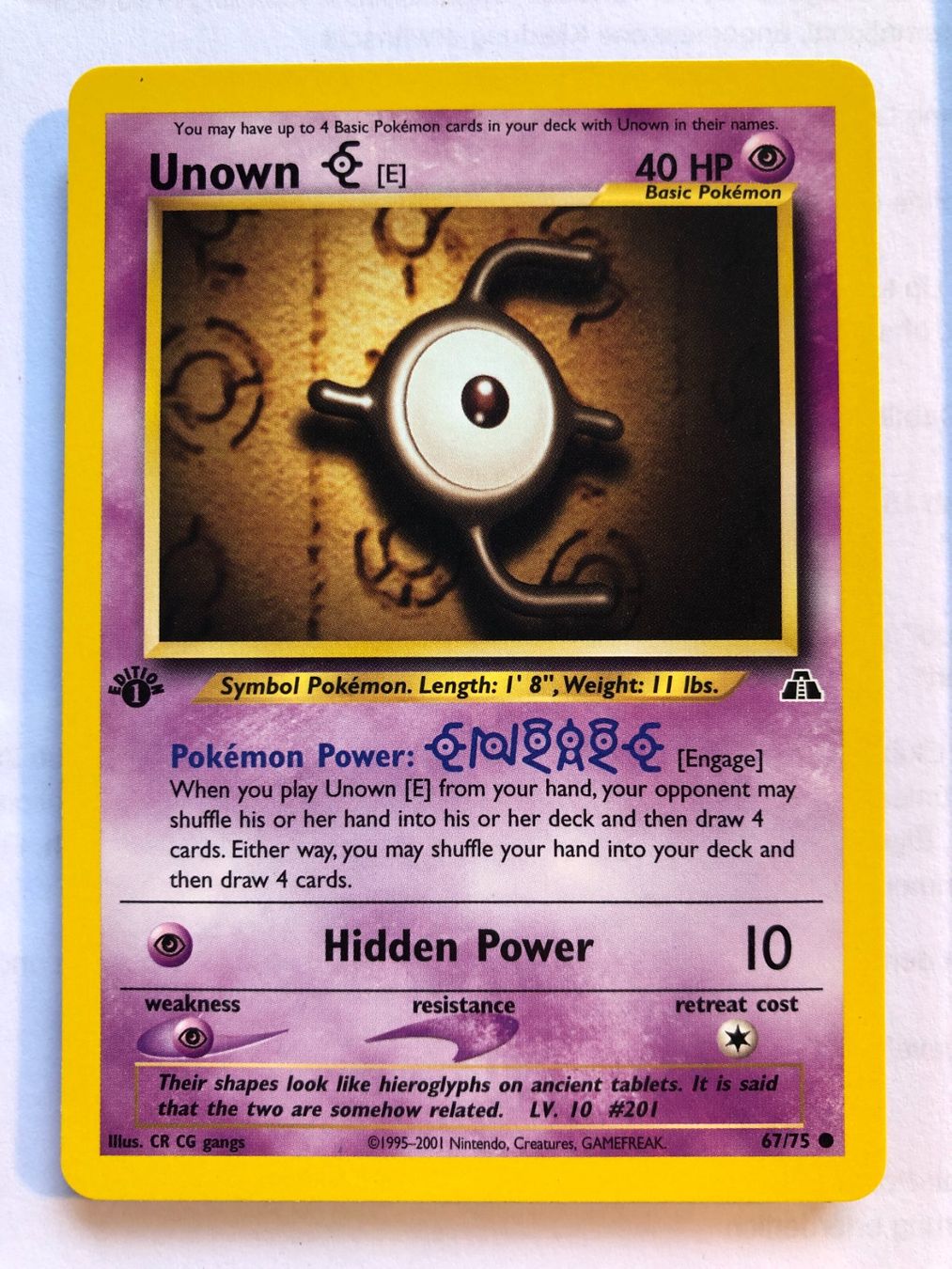 Carte collezionabili: Unown E 1st Neo Discovery - MINT - ab 1.- – Usato da Giubiasco venduto da dan_pr8b