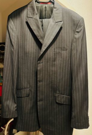 Angelo Litrico Suit, Pinstripe, Size 52L/ Tall/ Excellent!