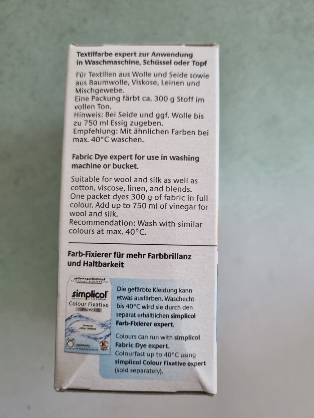 Colori: simplicol Textileinfärbung / Efeu-Grün / OVP – Nuovo e nell'imballaggio originale da Zofingen venduto da Felpa 1