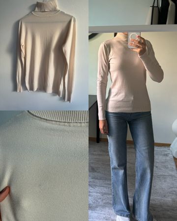 Turtleneck sweater beige  (size S)