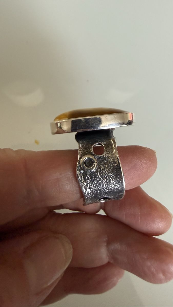 Bagues: Atemberaubender Bernsteinring in Silber – Neuf avec emballage d'origine à Ebikon par elischka 2