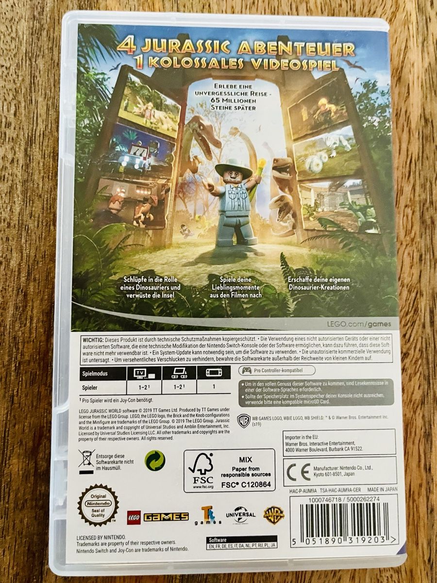 Lego Spiele: NINTENDO SWITCH Spiel LEGO Jurassic World – Neu (gemäss Beschreibung) aus Zürich von  1