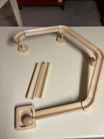 Wooden marble run race track toy