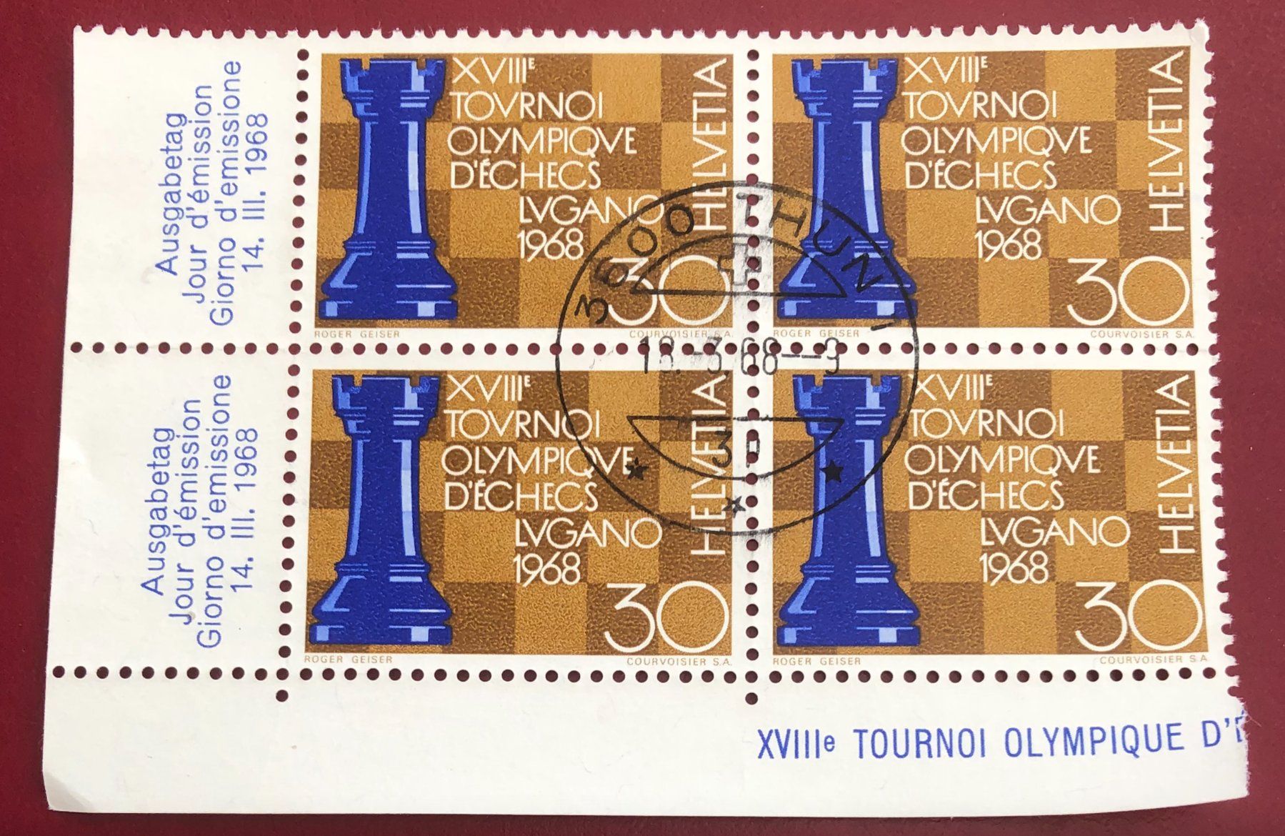 Tous les timbres: 4 er Block Nr.454 mit Stempel – D'occasion à Aarau par Billa007