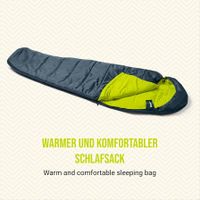Sleeping Bag REWIND 1 Person Navy/Lime New