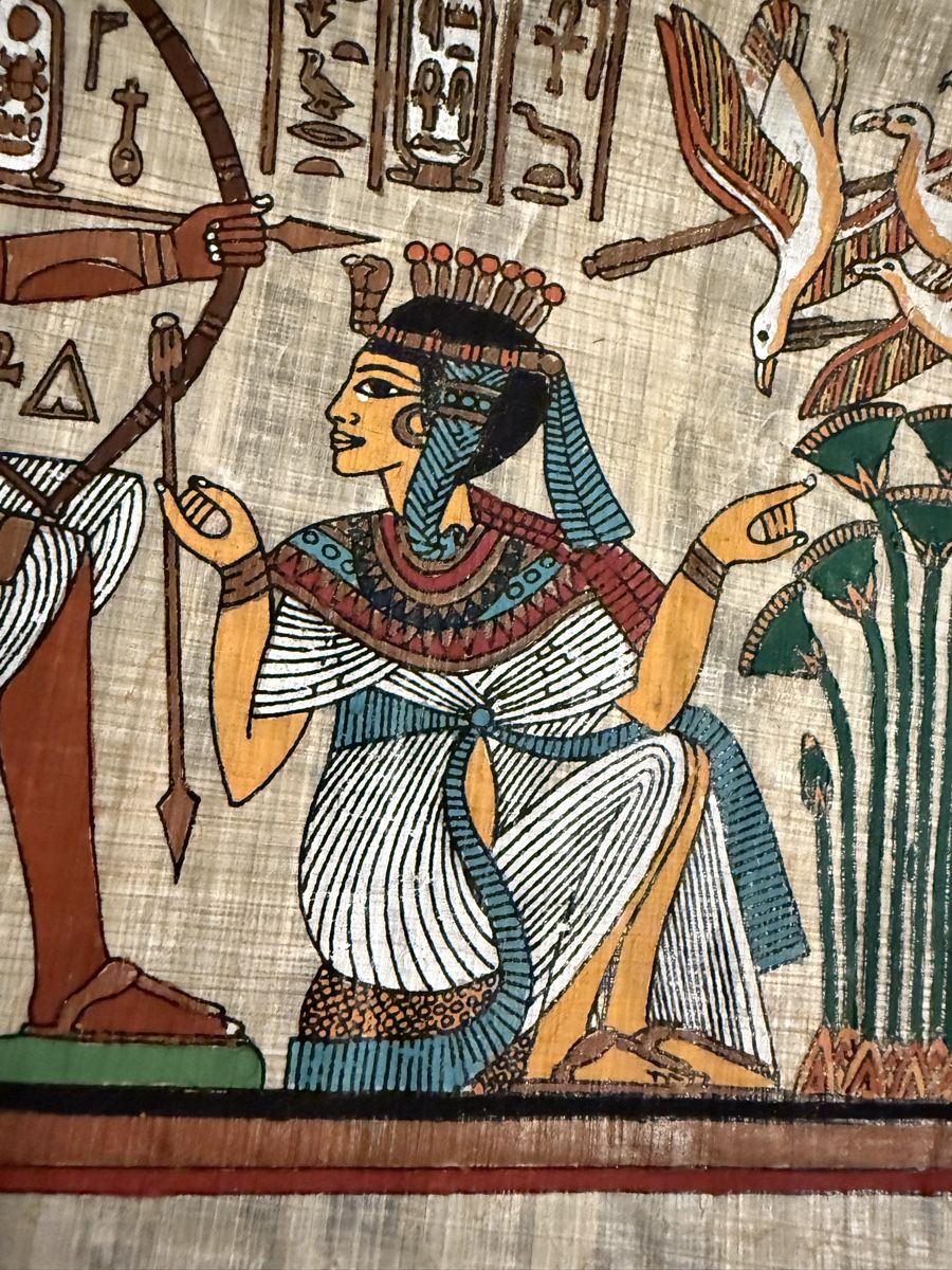 Poster & Bilder: Handgemaltes Jagdbild auf Papyrus Scharipa – Gebraucht aus Buchs SG von and_d8tp 2