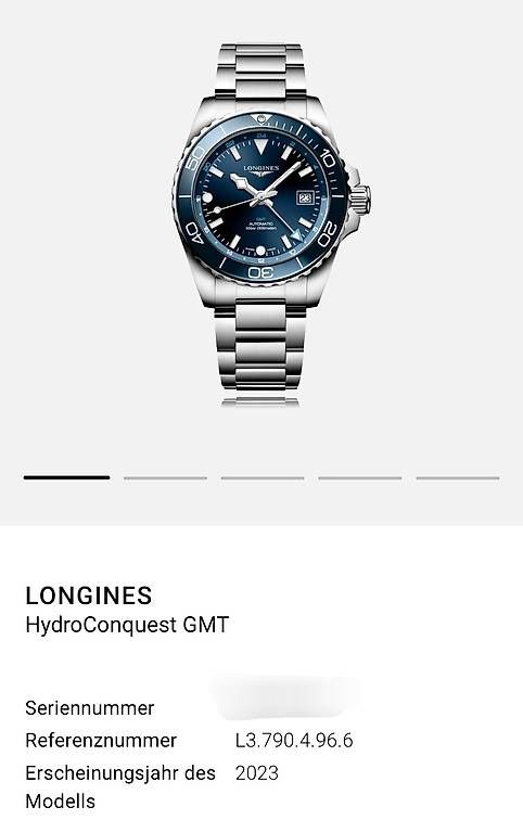 Longines Orologi: LONGINES HydroConquest GMT 41mm blau – Usato da Reinach AG venduto da Suzuki34 4