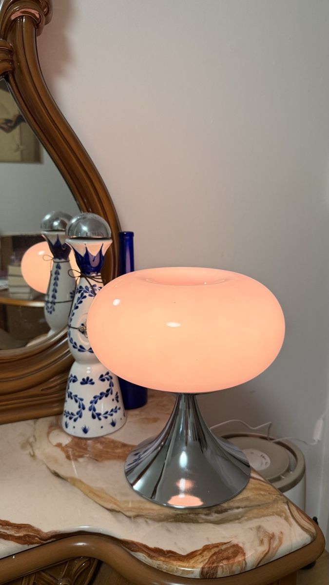 Lampen: Tischlampe rund pink Chrom  – Neu (gemäss Beschreibung) aus Zürich von Julia_Ch