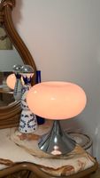 Tischlampe rund pink Chrom 